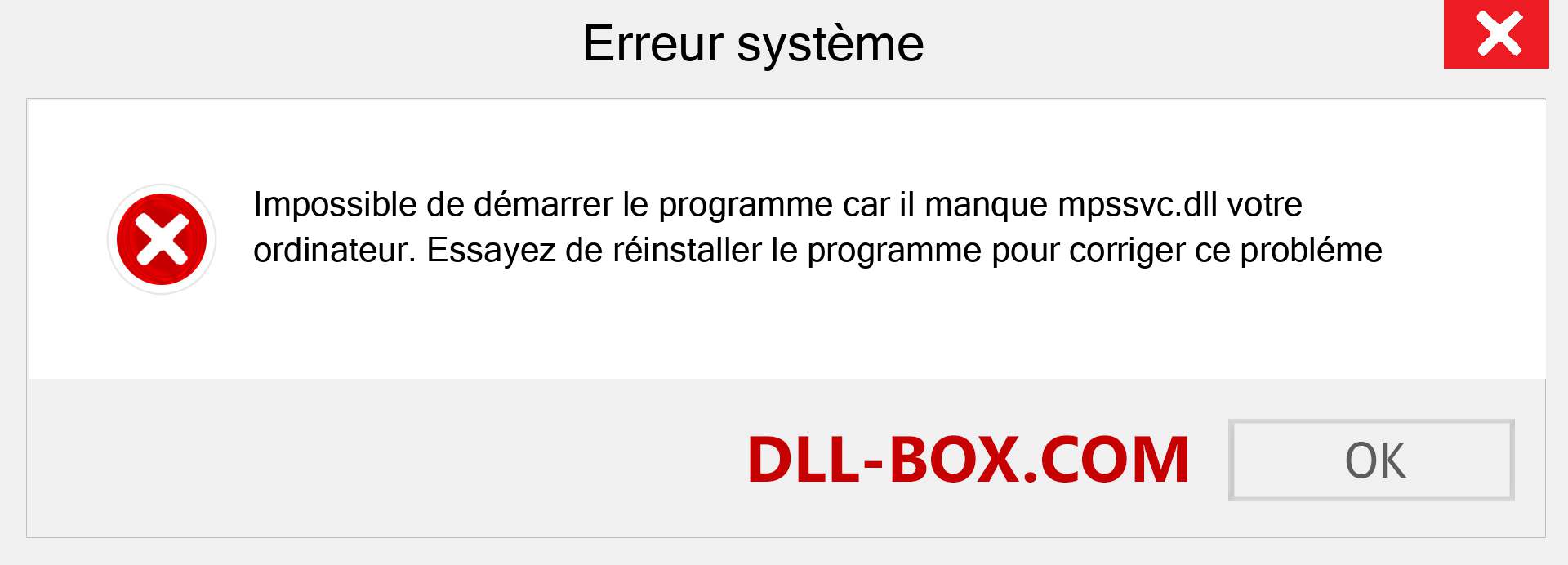 Le fichier mpssvc.dll est manquant ?. Télécharger pour Windows 7, 8, 10 - Correction de l'erreur manquante mpssvc dll sur Windows, photos, images